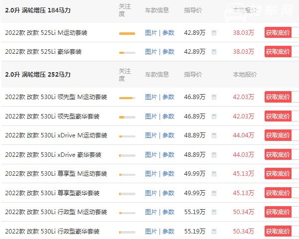 宝马560报价及图片 宝马525售价38万(分期首付11万)