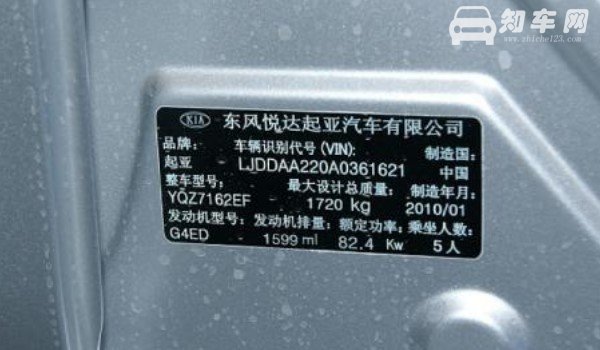 车架号对照表