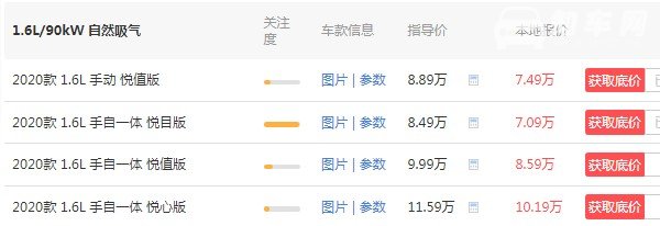 现代悦动1.6手动价格 悦动手动挡报价(手动挡仅售7万)