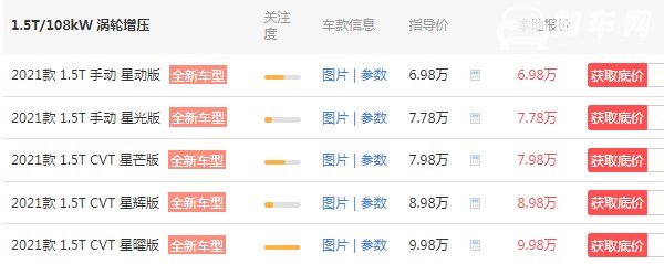 五菱星辰suv2021款多少钱 五菱星辰多少钱一台(仅售6万一台)