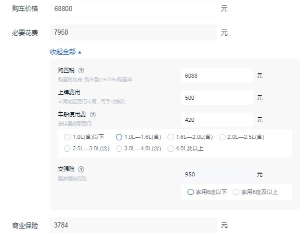 飞度自动挡8万能落地吗 最低全款落地价大概8.05万元（裸车优惠1.3万元）