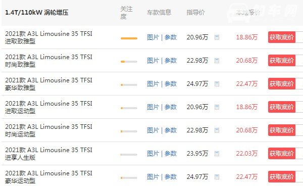 奥迪a3新款价格及图片 奥迪q3新款价格2021款(2021款仅售18万)