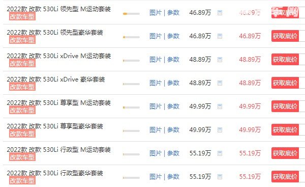 宝马530li报价 宝马530li报价多少钱(2022款仅售46万)