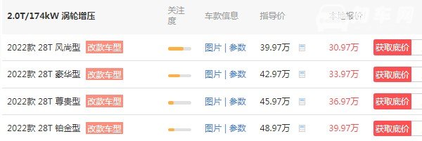 凯迪拉克ct6报价 2022款售价30万(百公里加速仅7.47秒)