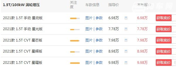 五菱星辰suv报价及图片 2021款星辰仅售6万元