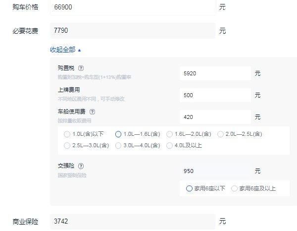 哈弗m6裸车全下来多少钱 2021新款售价7万元（全款落地最低7.8万）